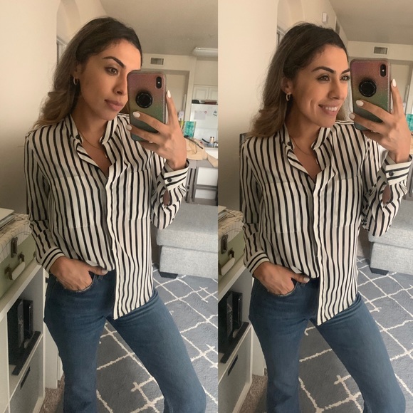 Tops - Black & White striped top Tops - Black & White striped top
